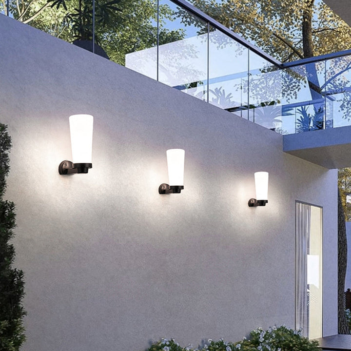 Modern Simplicity Flower Cone Square Cylinder Ball Acrylic ABS Iron 1-Light Wall Sconce Lamp For Outdoor Patio | Kalsten
