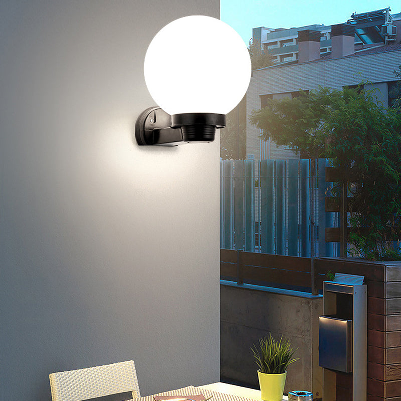 Modern Simplicity Flower Cone Square Cylinder Ball Acrylic ABS Iron 1-Light Wall Sconce Lamp For Outdoor Patio | Kalsten