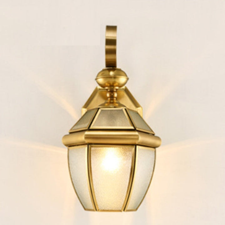 Contemporary Scandinavian Hexagonal Round Square Glass Brass 1/3 Light Wall Sconce Lamp For Garden | Kalsten