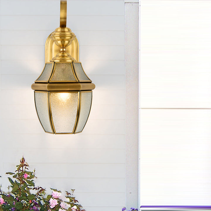 Contemporary Scandinavian Hexagonal Round Square Glass Brass 1/3 Light Wall Sconce Lamp For Garden | Kalsten