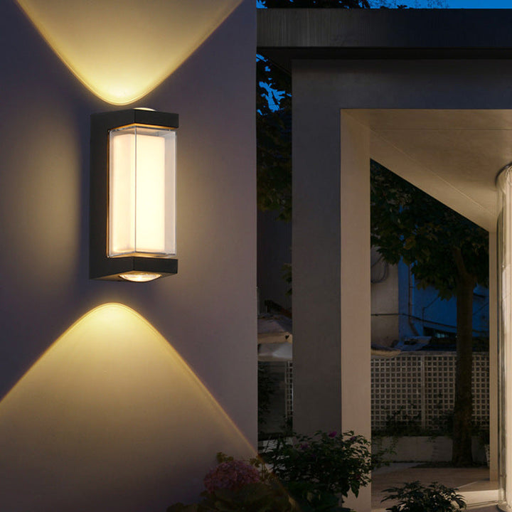 Modern Simplicity Rectangle Round Diamond PC Aluminum LED Wall Sconce Lamp For Garden | Kalsten
