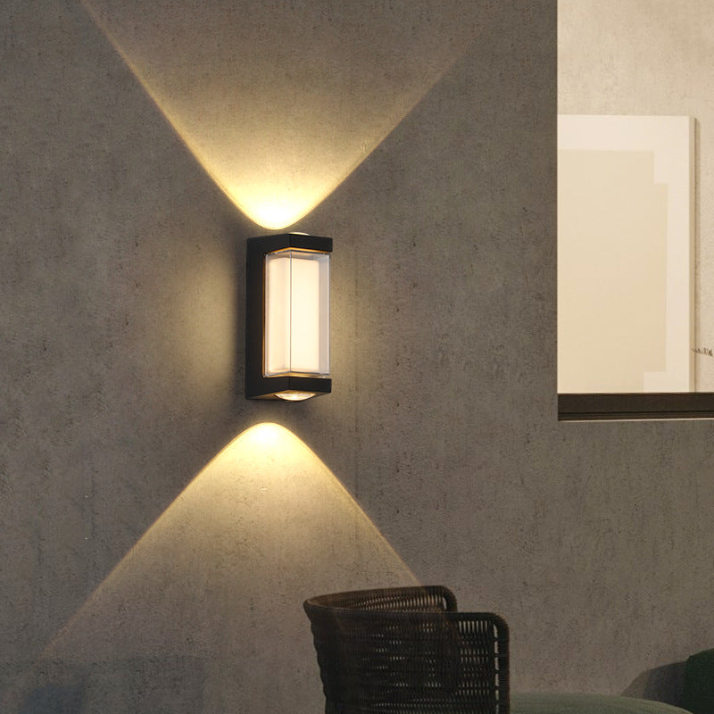 Modern Simplicity Rectangle Round Diamond PC Aluminum LED Wall Sconce Lamp For Garden | Kalsten
