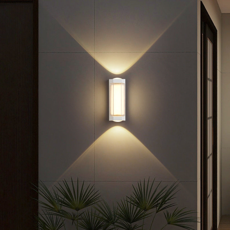 Modern Simplicity Rectangle Round Diamond PC Aluminum LED Wall Sconce Lamp For Garden | Kalsten