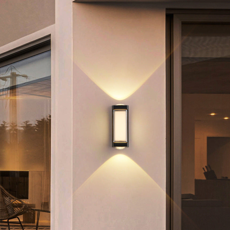 Modern Simplicity Rectangle Round Diamond PC Aluminum LED Wall Sconce Lamp For Garden | Kalsten