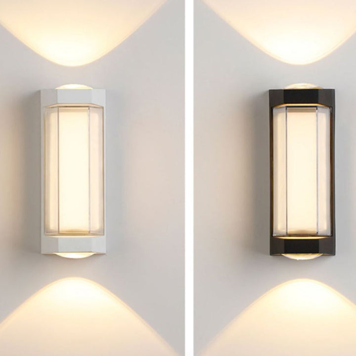 Modern Simplicity Rectangle Round Diamond PC Aluminum LED Wall Sconce Lamp For Garden | Kalsten