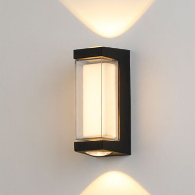 Modern Simplicity Rectangle Round Diamond PC Aluminum LED Wall Sconce Lamp For Garden | Kalsten