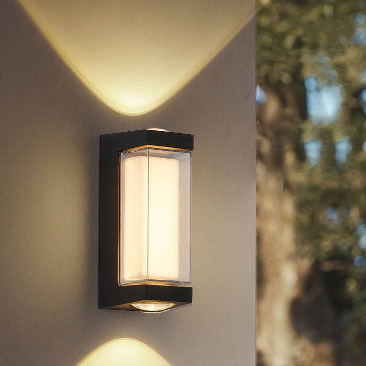 Modern Simplicity Rectangle Round Diamond PC Aluminum LED Wall Sconce Lamp For Garden | Kalsten