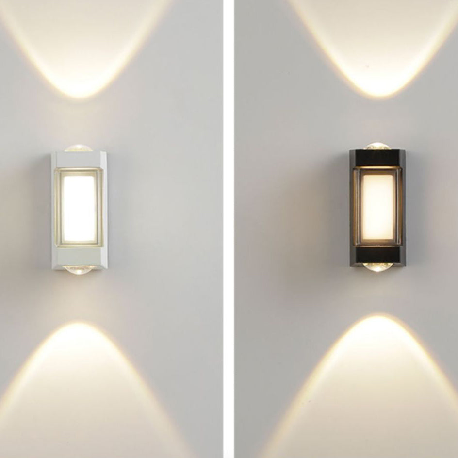 Modern Simplicity Rectangle Round Diamond PC Aluminum LED Wall Sconce Lamp For Garden | Kalsten