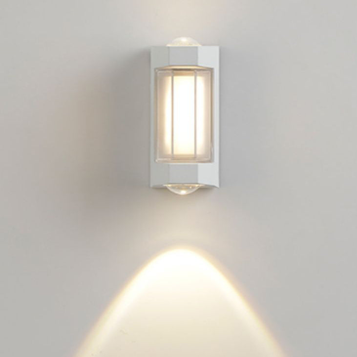 Modern Simplicity Rectangle Round Diamond PC Aluminum LED Wall Sconce Lamp For Garden | Kalsten
