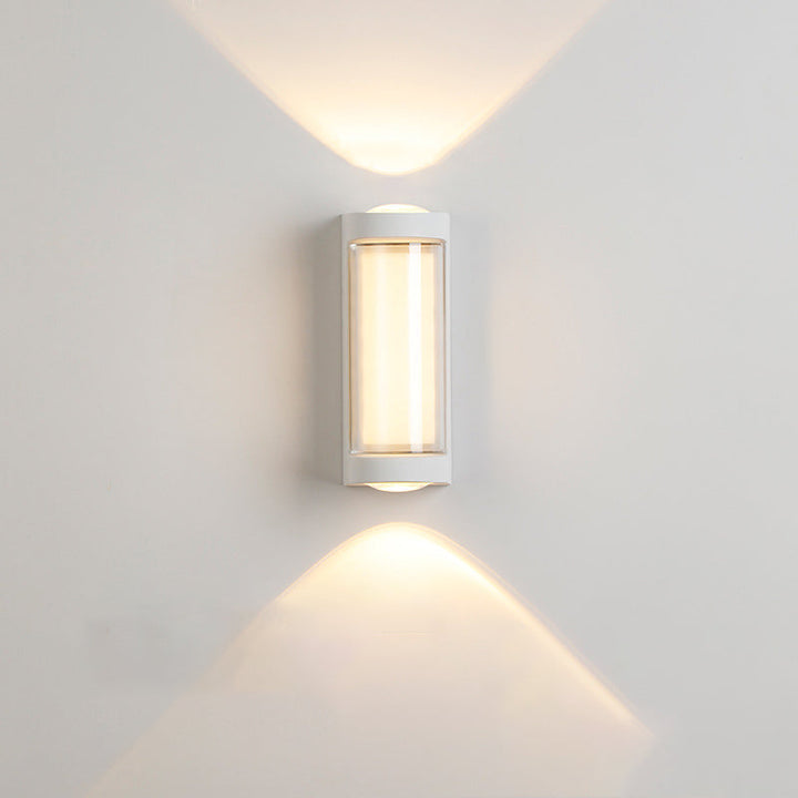 Modern Simplicity Rectangle Round Diamond PC Aluminum LED Wall Sconce Lamp For Garden | Kalsten