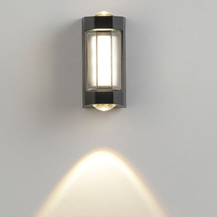 Modern Simplicity Rectangle Round Diamond PC Aluminum LED Wall Sconce Lamp For Garden | Kalsten
