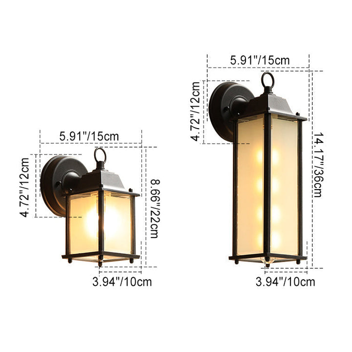 Modern Minimalist Square Rectangle Round Glass Aluminum 1-Light Wall Sconce Lamp For Garden | Kalsten