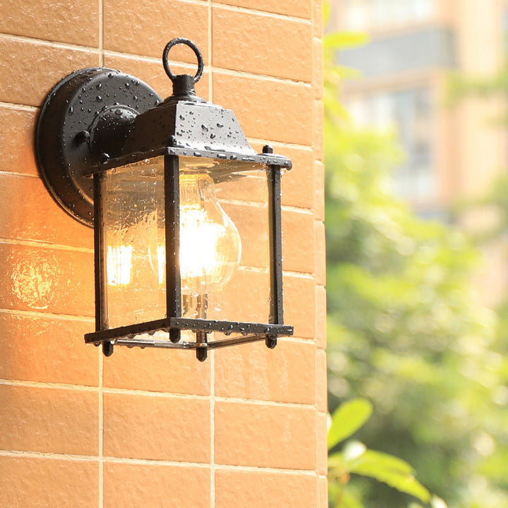 Modern Minimalist Square Rectangle Round Glass Aluminum 1-Light Wall Sconce Lamp For Garden | Kalsten