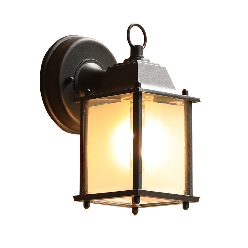 Modern Minimalist Square Rectangle Round Glass Aluminum 1-Light Wall Sconce Lamp For Garden | Kalsten