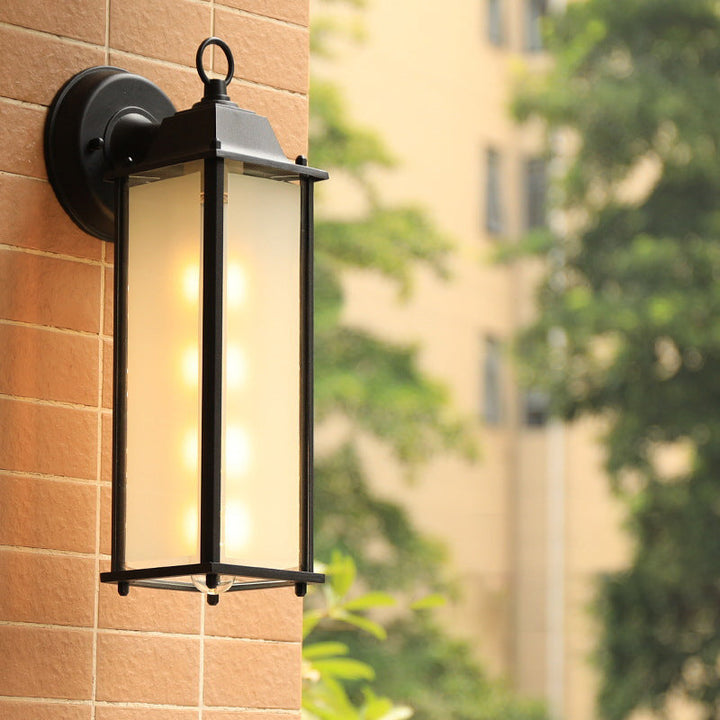 Modern Minimalist Square Rectangle Round Glass Aluminum 1-Light Wall Sconce Lamp For Garden | Kalsten