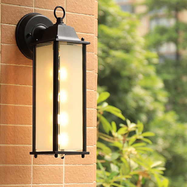 Modern Minimalist Square Rectangle Round Glass Aluminum 1-Light Wall Sconce Lamp For Garden | Kalsten