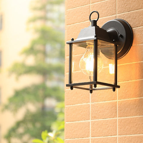 Modern Minimalist Square Rectangle Round Glass Aluminum 1-Light Wall Sconce Lamp For Garden | Kalsten