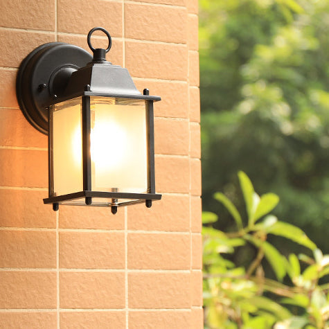 Modern Minimalist Square Rectangle Round Glass Aluminum 1-Light Wall Sconce Lamp For Garden | Kalsten