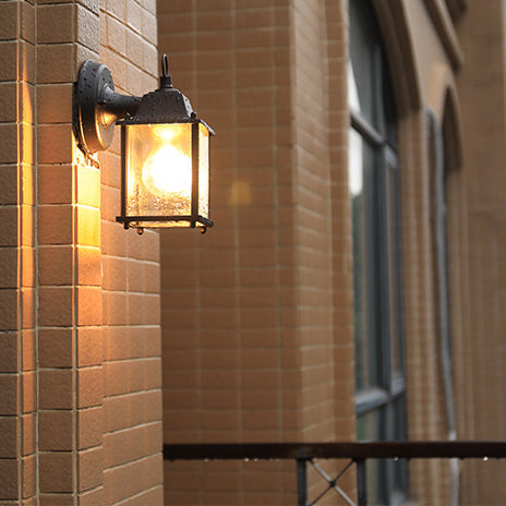 Modern Minimalist Square Rectangle Round Glass Aluminum 1-Light Wall Sconce Lamp For Garden | Kalsten
