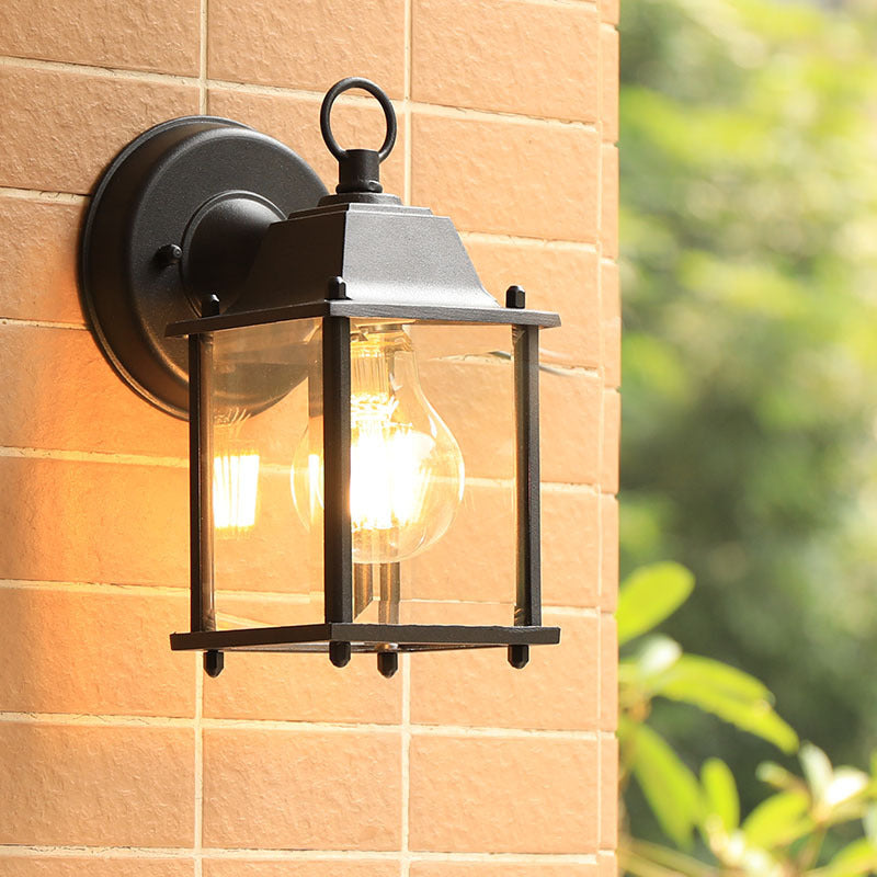 Modern Minimalist Square Rectangle Round Glass Aluminum 1-Light Wall Sconce Lamp For Garden | Kalsten