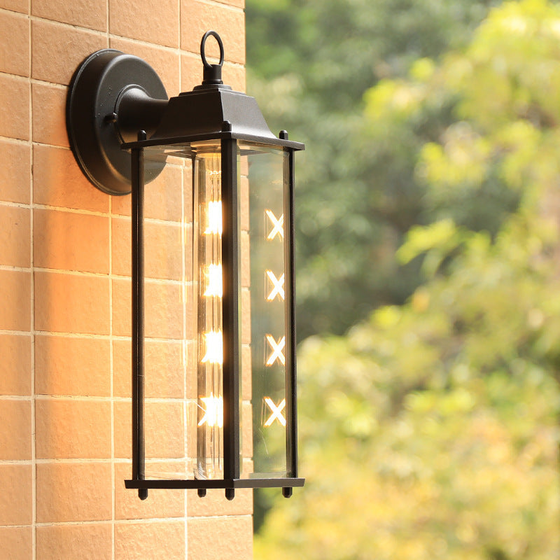 Modern Minimalist Square Rectangle Round Glass Aluminum 1-Light Wall Sconce Lamp For Garden | Kalsten