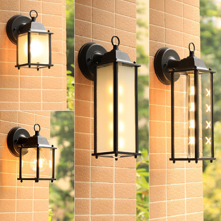 Modern Minimalist Square Rectangle Round Glass Aluminum 1-Light Wall Sconce Lamp For Garden | Kalsten