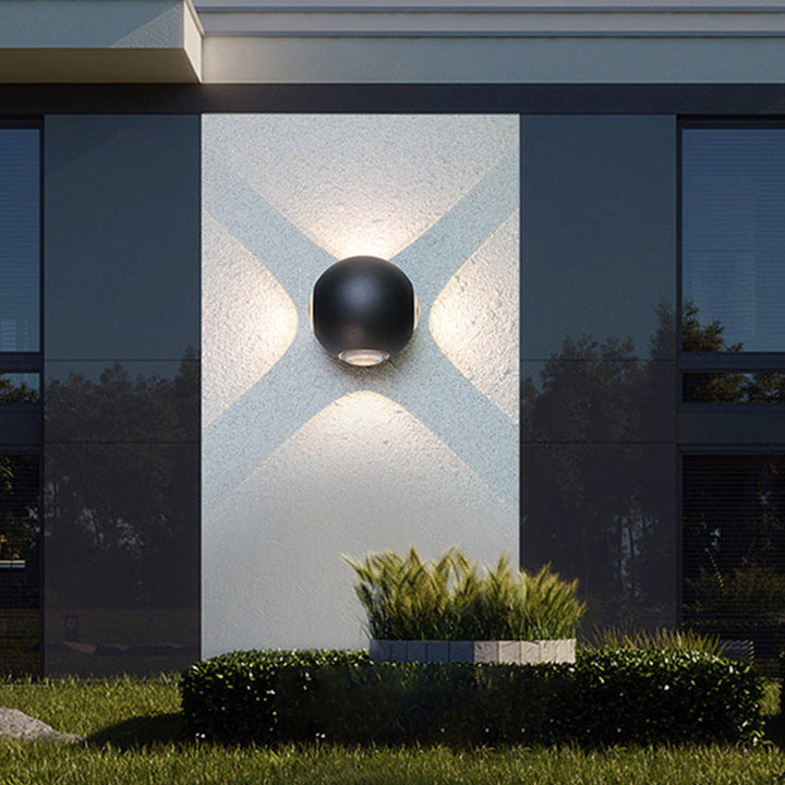 Modern Minimalist Round Square Orb Lens Aluminum LED Wall Sconce Lamp For Garden | Kalsten