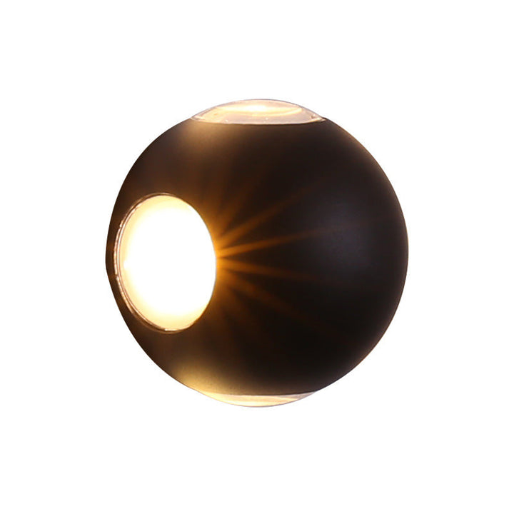Modern Minimalist Round Square Orb Lens Aluminum LED Wall Sconce Lamp For Garden | Kalsten
