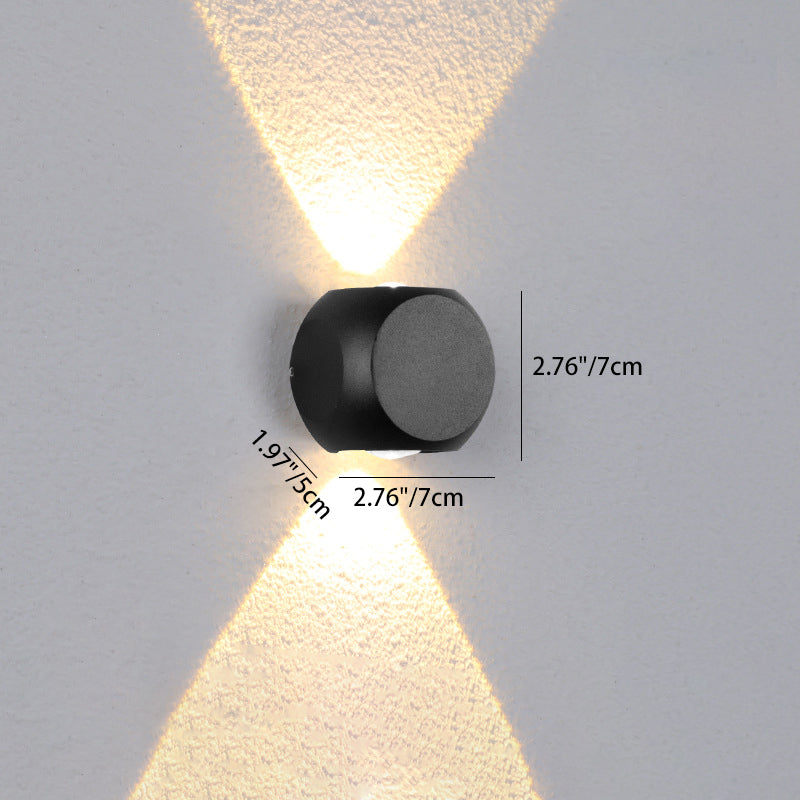 Modern Minimalist Round Square Orb Lens Aluminum LED Wall Sconce Lamp For Garden | Kalsten
