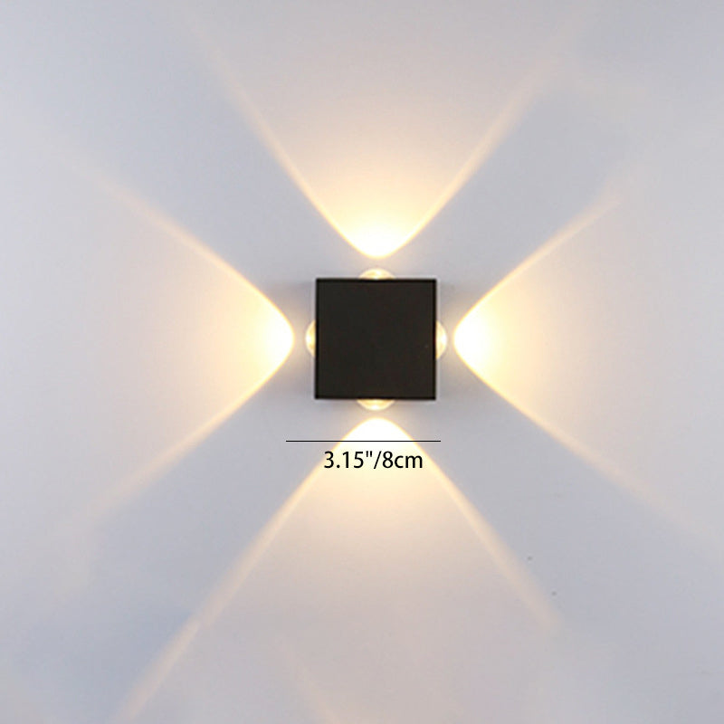Modern Minimalist Round Square Orb Lens Aluminum LED Wall Sconce Lamp For Garden | Kalsten