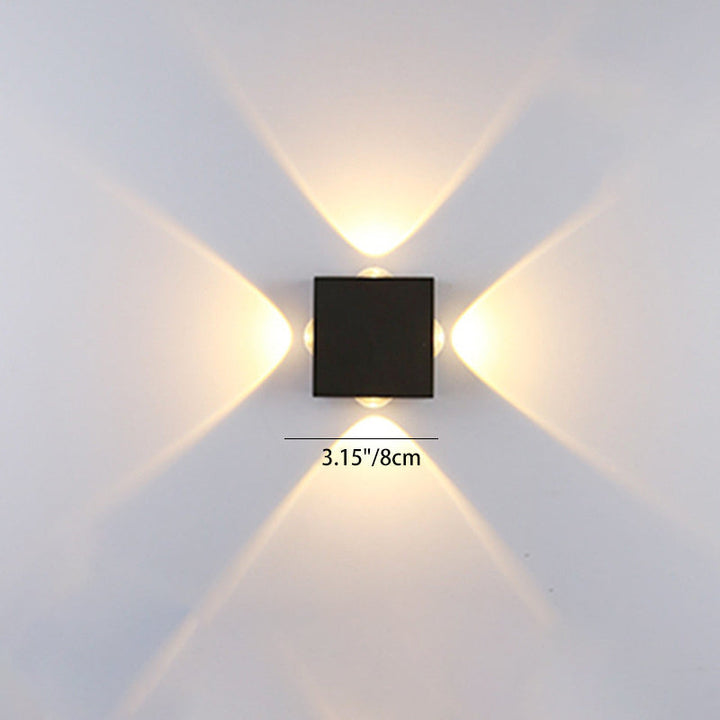 Modern Minimalist Round Square Orb Lens Aluminum LED Wall Sconce Lamp For Garden | Kalsten