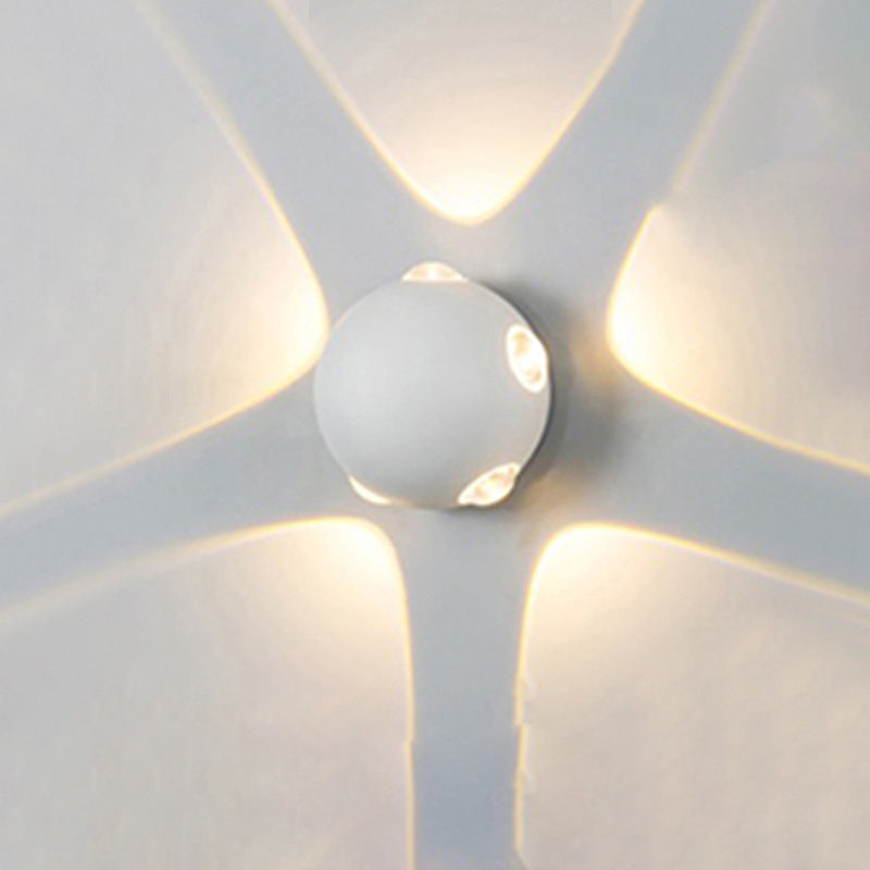 Modern Minimalist Round Square Orb Lens Aluminum LED Wall Sconce Lamp For Garden | Kalsten