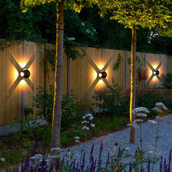 Modern Minimalist Round Square Orb Lens Aluminum LED Wall Sconce Lamp For Garden | Kalsten