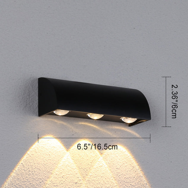 Modern Simplicity Waterproof Arched Cylindrical Aluminium PC LED Wall Sconce Lamp For Outdoor Patio | Kalsten