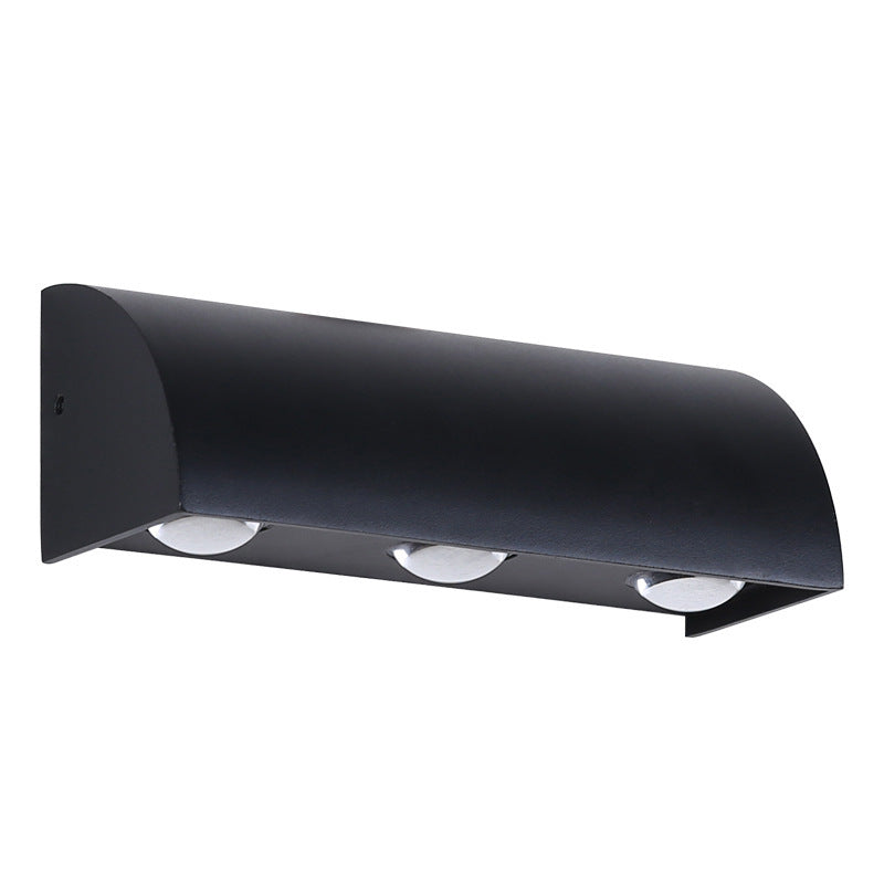 Modern Simplicity Waterproof Arched Cylindrical Aluminium PC LED Wall Sconce Lamp For Outdoor Patio | Kalsten