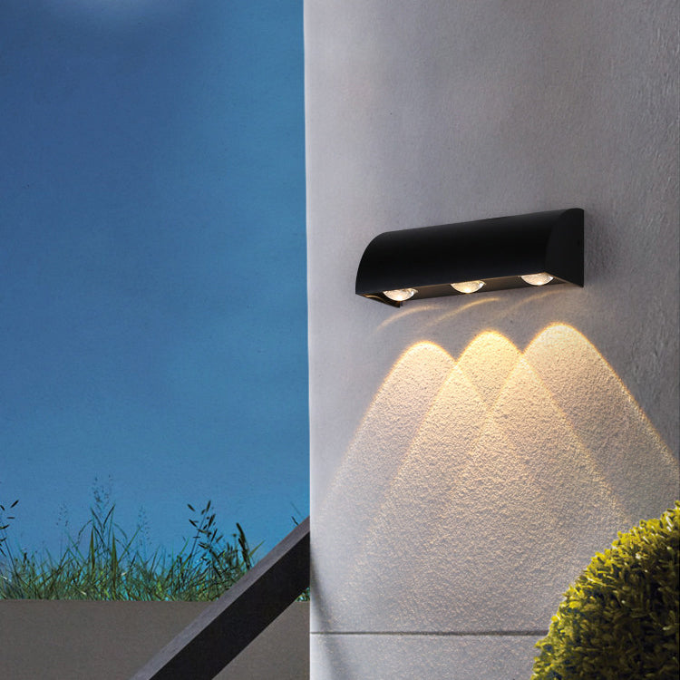 Modern Simplicity Waterproof Arched Cylindrical Aluminium PC LED Wall Sconce Lamp For Outdoor Patio | Kalsten