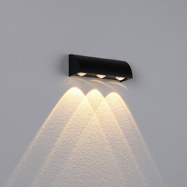 Modern Simplicity Waterproof Arched Cylindrical Aluminium PC LED Wall Sconce Lamp For Outdoor Patio | Kalsten