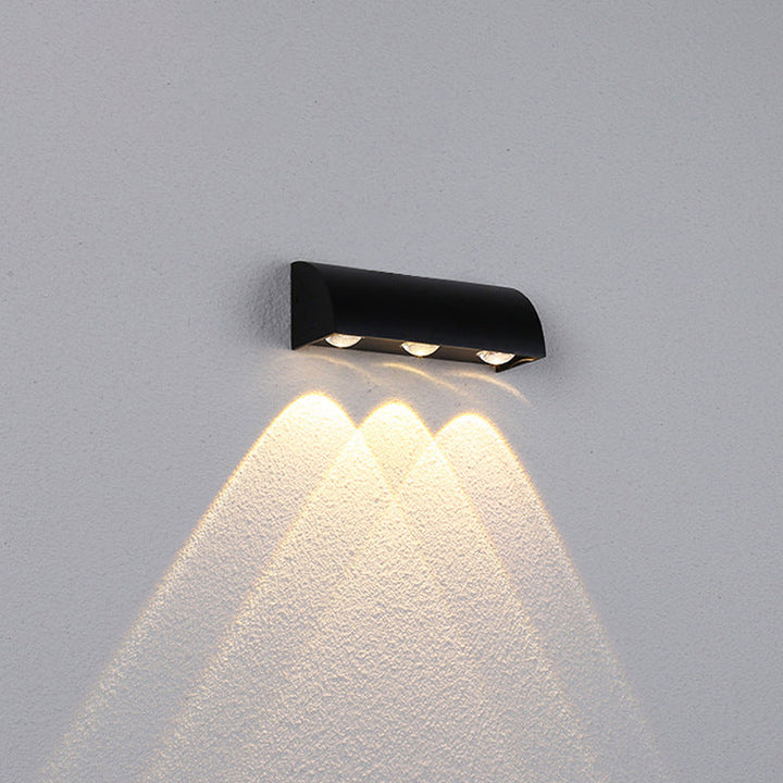 Modern Simplicity Waterproof Arched Cylindrical Aluminium PC LED Wall Sconce Lamp For Outdoor Patio | Kalsten