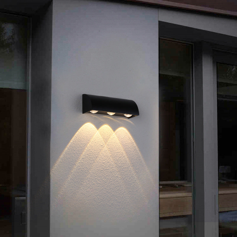 Modern Simplicity Waterproof Arched Cylindrical Aluminium PC LED Wall Sconce Lamp For Outdoor Patio | Kalsten