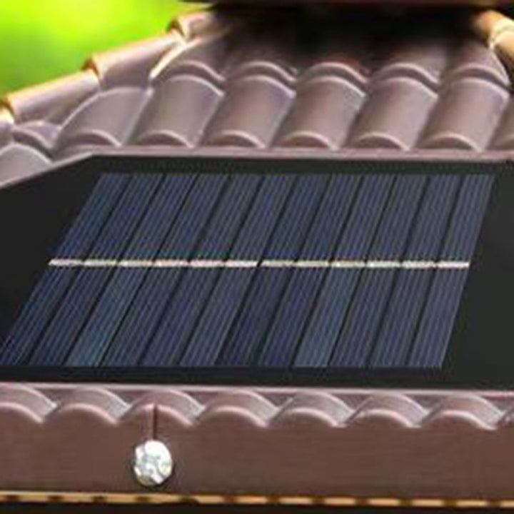 Traditional Chinese Solar Waterproof Aluminum PC Glass Pine Tree Square Cylinder LED Landscape Lighting Outdoor Light For Outdoor Patio | Kalsten