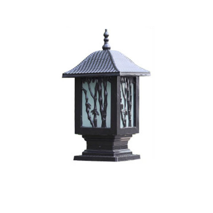 Traditional European Solar Waterproof Aluminum Cylinder Bamboo 1-Light Landscape Lighting Outdoor Light For Garden | Kalsten