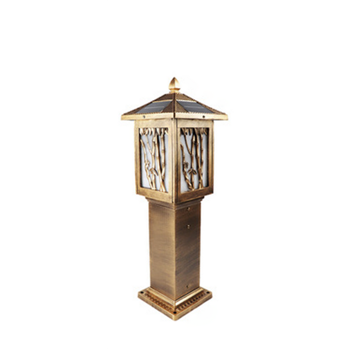 Traditional European Solar Waterproof Aluminum Cylinder Bamboo 1-Light Landscape Lighting Outdoor Light For Garden | Kalsten