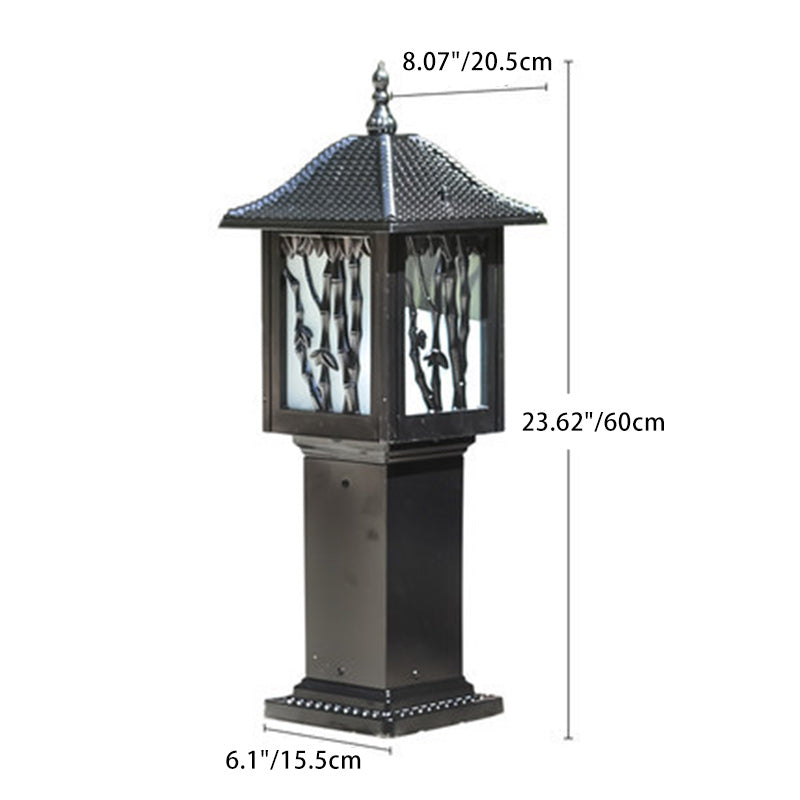 Traditional European Solar Waterproof Aluminum Cylinder Bamboo 1-Light Landscape Lighting Outdoor Light For Garden | Kalsten