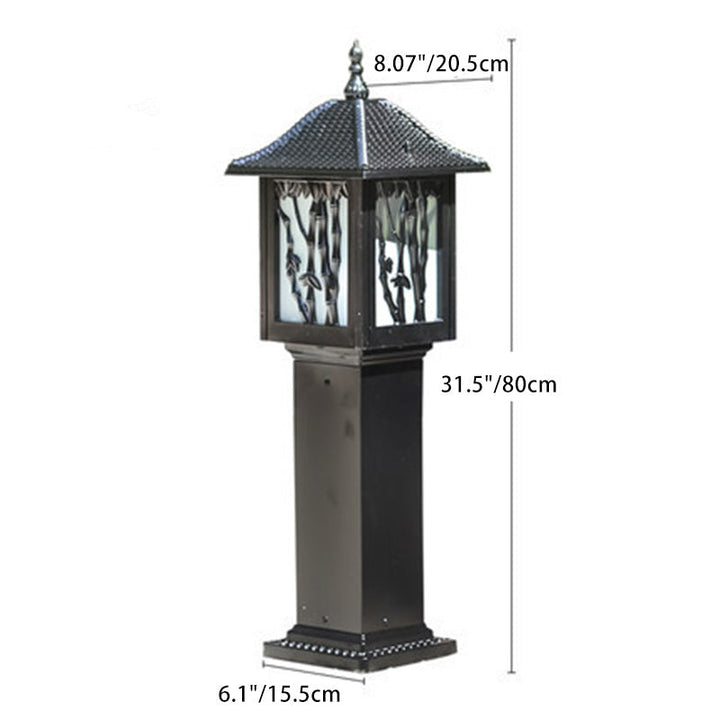 Traditional European Solar Waterproof Aluminum Cylinder Bamboo 1-Light Landscape Lighting Outdoor Light For Garden | Kalsten