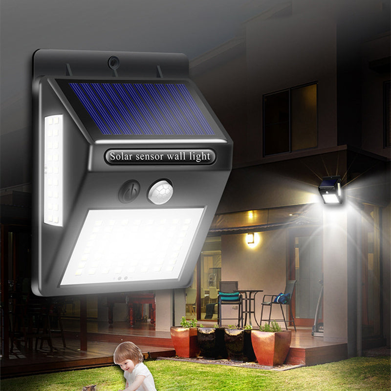 Modern Simplicity Solar Waterproof Motion Sensor ABS Rectangular LED Wall Sconce Lamp For Outdoor Patio | Kalsten