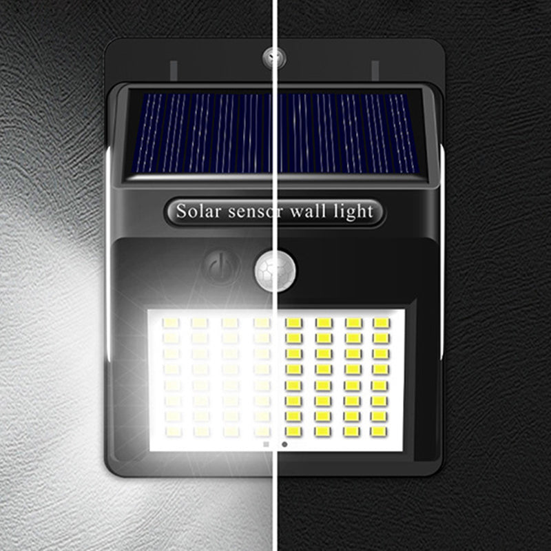 Modern Simplicity Solar Waterproof Motion Sensor ABS Rectangular LED Wall Sconce Lamp For Outdoor Patio | Kalsten