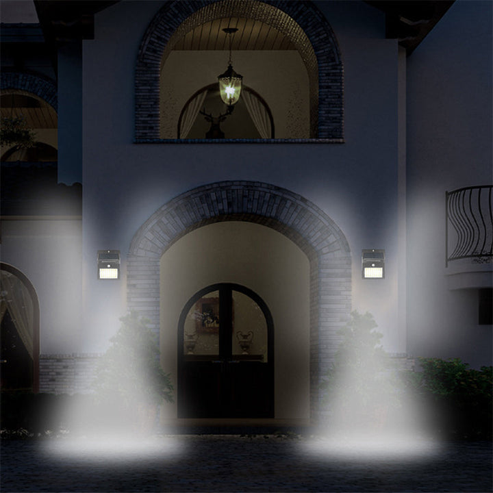 Modern Simplicity Solar Waterproof Motion Sensor ABS Rectangular LED Wall Sconce Lamp For Outdoor Patio | Kalsten