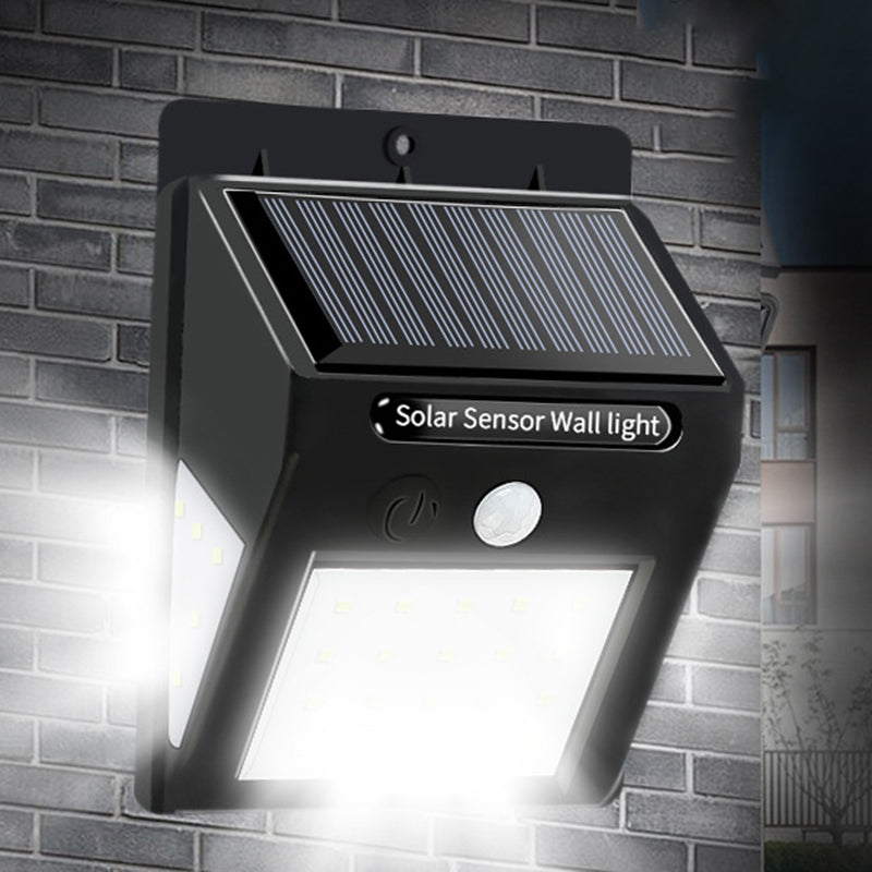 Modern Simplicity Solar Waterproof Motion Sensor ABS Rectangular LED Wall Sconce Lamp For Outdoor Patio | Kalsten