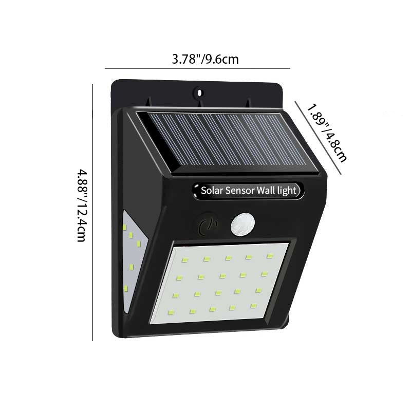 Modern Simplicity Solar Waterproof Motion Sensor ABS Rectangular LED Wall Sconce Lamp For Outdoor Patio | Kalsten