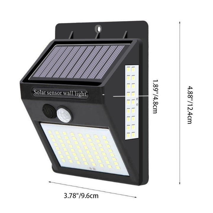 Modern Simplicity Solar Waterproof Motion Sensor ABS Rectangular LED Wall Sconce Lamp For Outdoor Patio | Kalsten